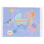 Baby-Shower-Geschenktasche Große Geschenktüte (Rückseite)