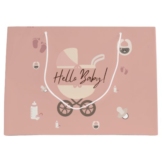 Baby-Shower-Geschenktasche Große Geschenktüte (Vorderseite)