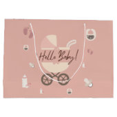 Baby-Shower-Geschenktasche Große Geschenktüte (Rückseite)