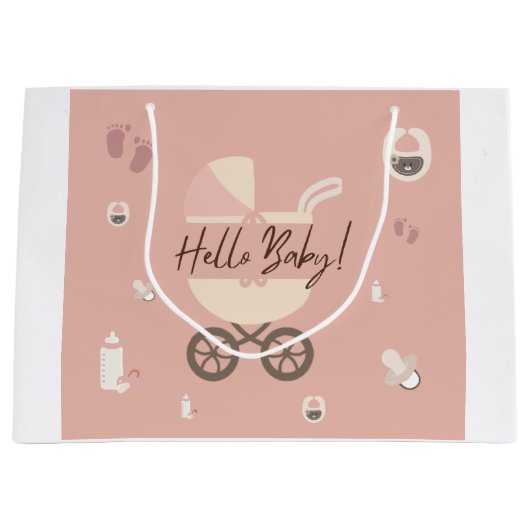Baby-Shower-Geschenktasche Große Geschenktüte (Vorderseite)
