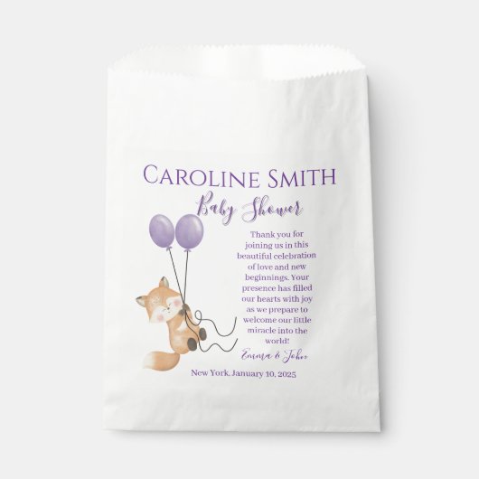 BABY SHOWER GESCHENKTÜTCHEN (Vorderseite)