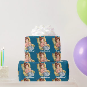 Baby-Shower-Geschenkverpackung für Neugeborene Geschenkpapier
