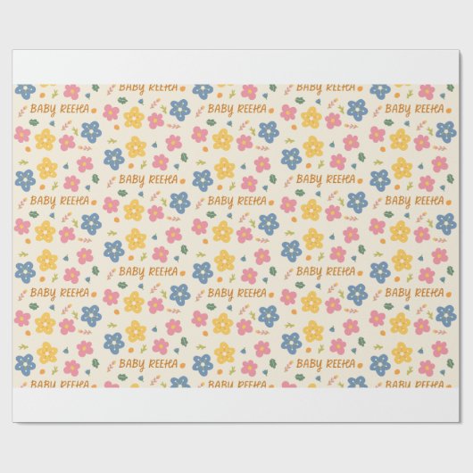 Baby-Shower-Geschenkverpackungspapier Geschenkpapier (Flach)