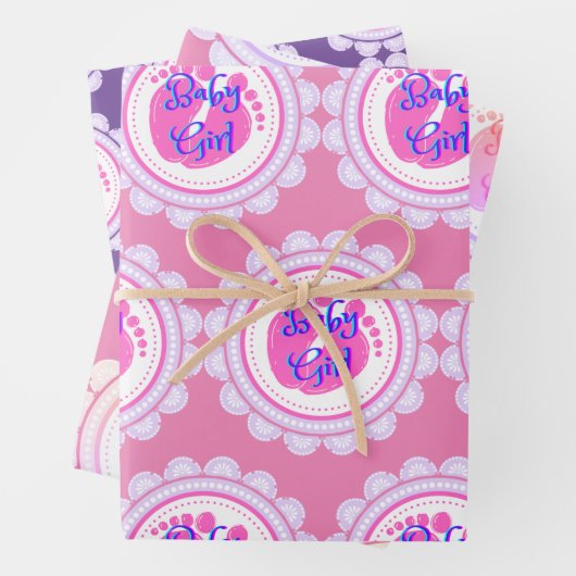 Baby Shower Geschenkwrap Geschenkpapier Set (Beispiel)