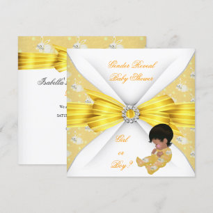 Baby Shower Geschlecht Enthüllung Gelb Mädchen Jun Einladung