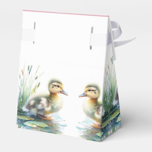 Baby Shower Gevor Boxes Mallard Ducks Geschenkschachtel (Rückseite)