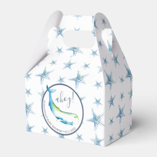 Baby Shower Gevor Boxes Watercolor Blue Whale Geschenkschachtel