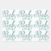 Baby shower gift wrapping paper sheet geschenkpapier set (Vorderseite 3)