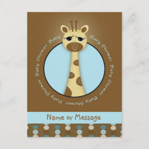 Baby Shower Giraffe Postkarten