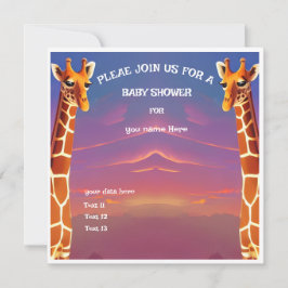 Baby Shower Giraffen Geschenke Einladung