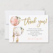 Baby Shower Girl danke Mitteilungskarte (Vorderseite)