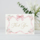 Baby Shower Girl Dankeschön Card mit Buggy Dankeskarte (Stehend Vorderseite)