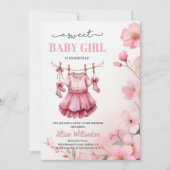 Baby Shower Girl Einladung (Vorderseite)