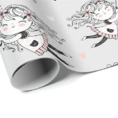 Baby Shower Girl Geschenkpapier (Rolleneckpunkt)