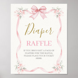 Baby Shower Girl mit Bogen Poster