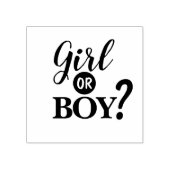 Baby Shower Girl or Boy Gummistempel (Prägung)