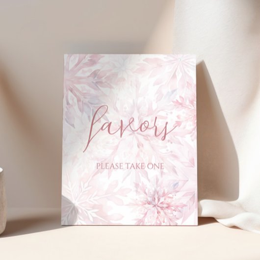 Baby Shower Girl Pink Snowflake Gevor Poster