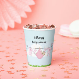 Baby Shower Girl Reveal Party Paper Cups Pappbecher