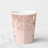 Baby Shower Girl Rose Goldballons Pappbecher (Rechts)