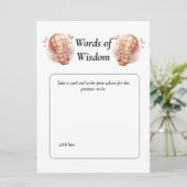 Baby Shower Girl Teddy Balloon Floral Weisheit Einladung (Stehend Vorderseite)