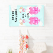 Baby Shower Girl Twins Banner (Insitu)