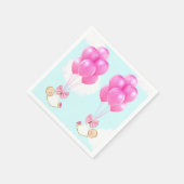 Baby Shower Girl Twins Serviette (Ecke)