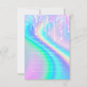 Baby Shower Girly Feet Glitzer Tropfens Unicorn Ho Einladung (Vorderseite)