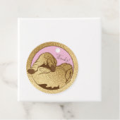 Baby Shower Gold Elephants Geschenkanhänger (Beispiel)