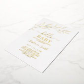 Baby Shower Gold Folieneinladung (Gedreht)