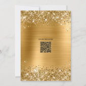 Baby Shower Gold Glitterie Foil Extravagantes Skri Einladung (Rückseite)