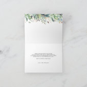 Baby Shower Gold Greenery Vielen Dank Dankeskarte (Innenseite)