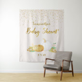 Baby Shower Gold Pumpkin Backdrop Foto Stand Wandteppich (Beispiel)