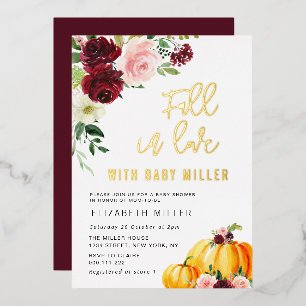 Baby Shower Goldfolie Einladung zum Verlieben