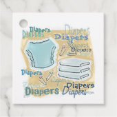 Baby Shower Graphics Geschenkanhänger (Vorderseite)