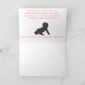 BABY SHOWER GRATULALATIONS MUTTER KARTE (Innenseite)