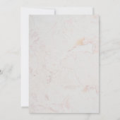 Baby Shower Greenery Marble Imitats Gold Foil Scri Einladung (Rückseite)