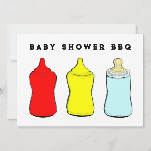 Baby Shower GRILLEN Einladung (Vorderseite)