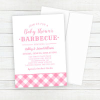 Baby Shower GRILLEN Pink Gingham Kariert
