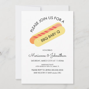 Baby-Shower-Grillfest Baby-Q Hinterhof-Grillen Hot Einladung