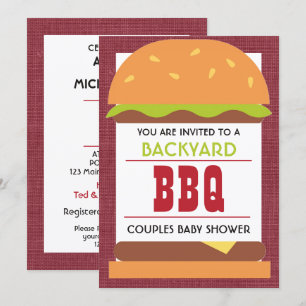 Baby-Shower-Grillfest im Garten Einladung