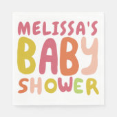BABY SHOWER Groovy COLORFUL CUSTOM Serviette (Vorderseite)