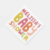 BABY SHOWER Groovy COLORFUL CUSTOM Serviette (Ecke)
