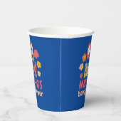 BABY SHOWER Groovy Daisies COLORFUL CUSTOM Pappbecher (Rechts)