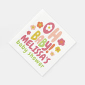 BABY SHOWER Groovy Daisies COLORFUL CUSTOM Serviette (Ecke)