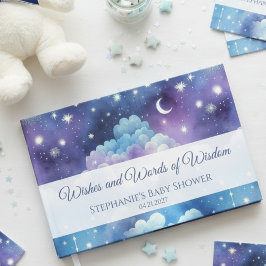 Baby Shower Guest Book – Colorful Stars Wishes Gästebuch