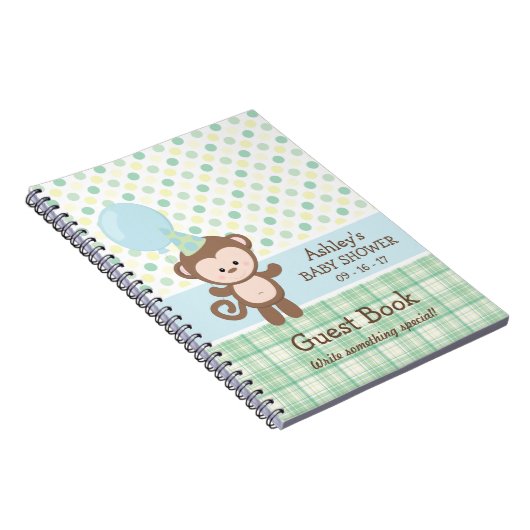 Baby Shower Guest Book - Monkey Notizblock (Rechte Seite)