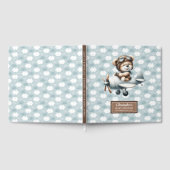 Baby Shower Guest Book Teddy Bear Pilot Boy Decke Gästebuch (Voll)