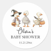 Baby Shower Halloween goose sticker (Vorderseite)