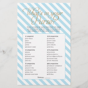Baby-Shower-Handtaschenspiel Flyer