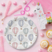 Baby-Shower-Heißluftballons Geschlechtsneutral Pappteller (Party)